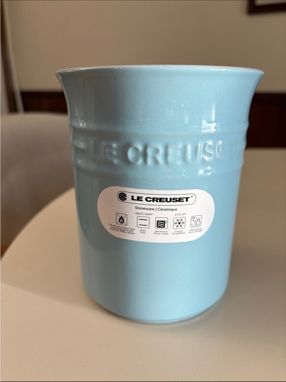 Le Creuset Stoneware  1L Utensil Crock in Sky Blue